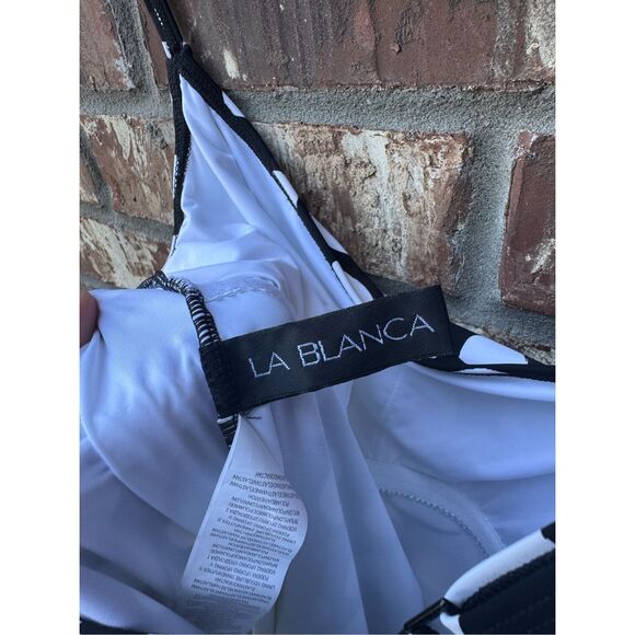 La Blanca one piece swimwear size 14 polka dots new without tag and in excellent - Picture 7 of 11